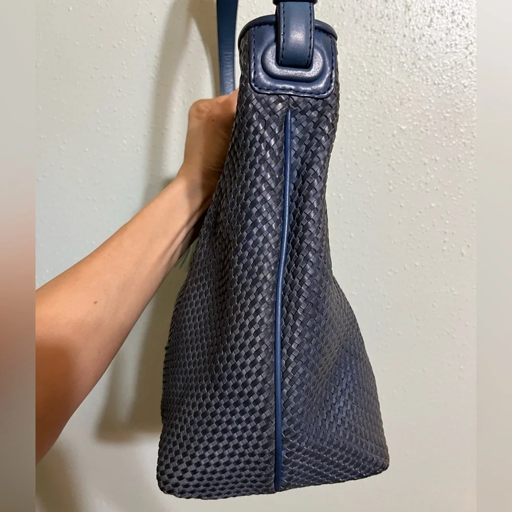 Nwot Blue Tory Burch Thea Woven Hobo Bag - Picture 6 of 13